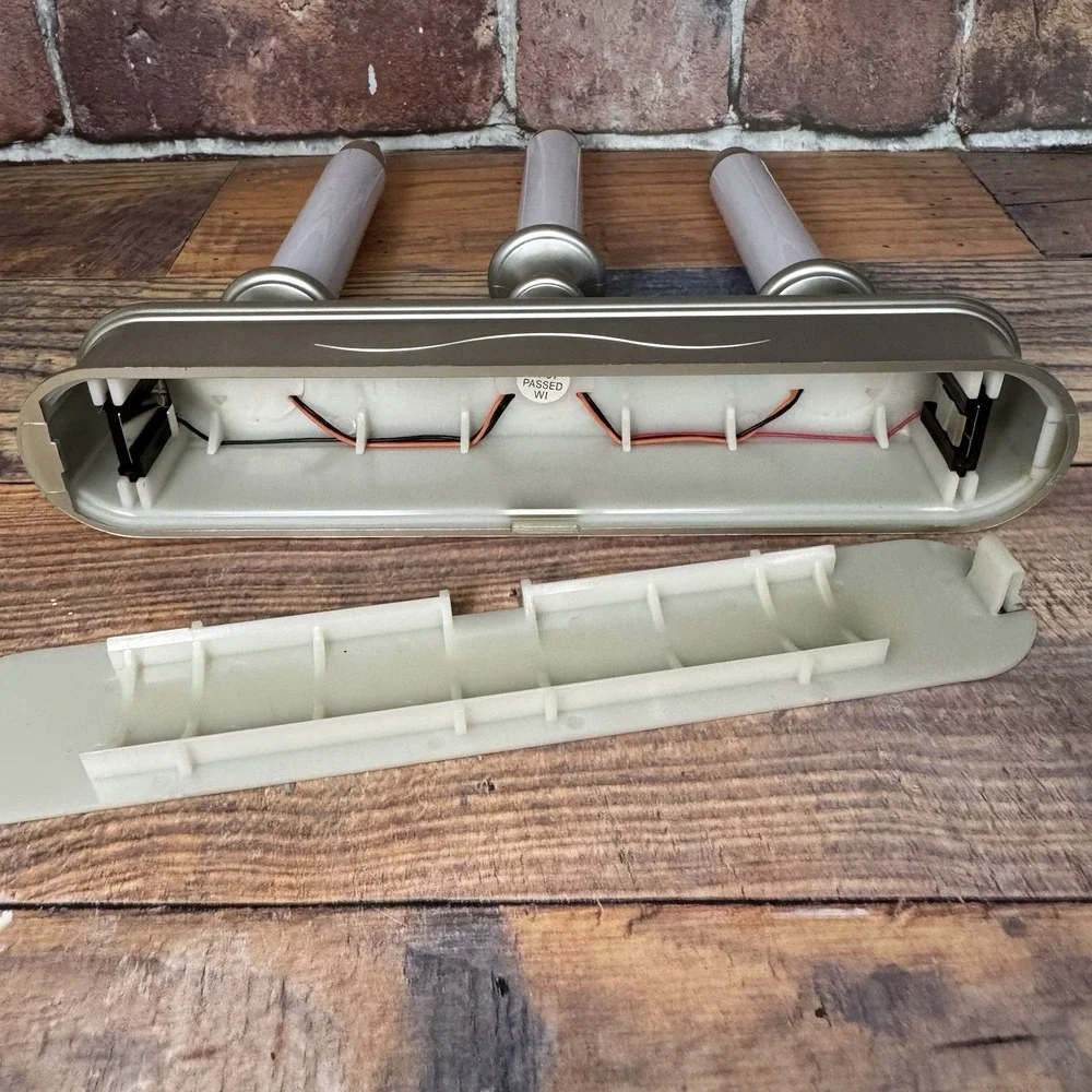Carlon 3 Light Candle Silver Window Battery Flicker Triple Candelabra- READ